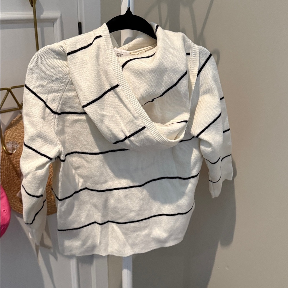 Zara Kids White and Black Striped Sweater - Picture 2 of 2
